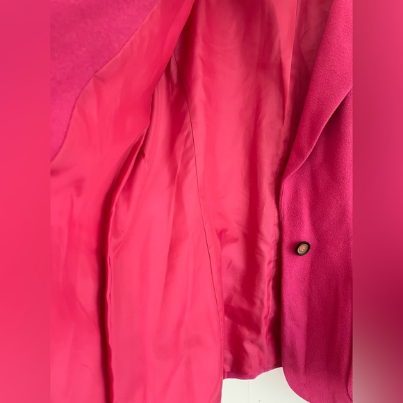 Chadwicks Vibrant Pink Women's Wool Cashmere Blend Blazer Size 12 - Picture 9 of 13